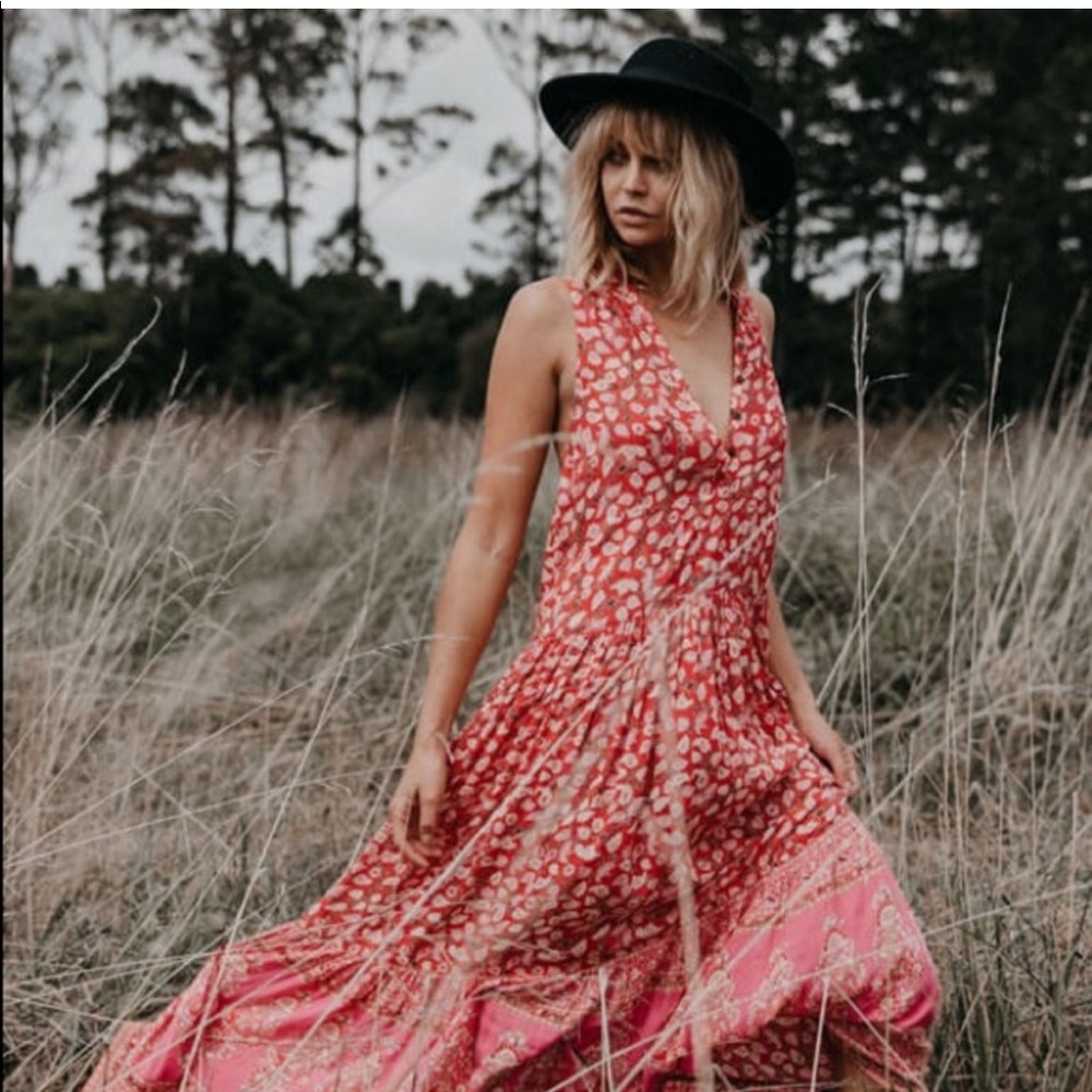 RESERVED FOR TRADE WITH @kfoxconrad Spell and the Gypsy Delirium Maxi Dress Red